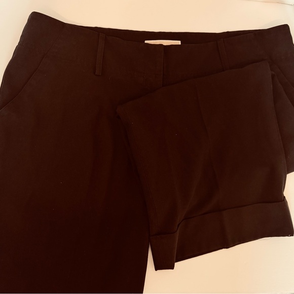 Michael Kors Women's Dark Brown Bottom Cuff Capris Cropped Stretch Size 14P - Picture 13 of 16